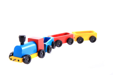 old wooden train toy