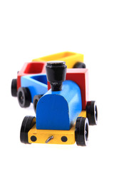 old wooden train toy