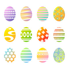 Vector illustration of easter eggs.
