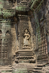 Apsara dancer stone carving at Angkor Wat temple