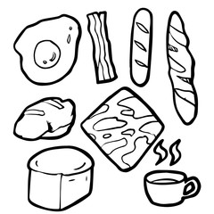 vector set of breakfast