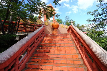 Temple staircase in Thailand