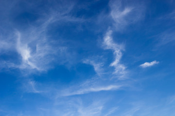 clouds in the blue sky.