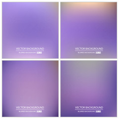 Abstract Creative concept vector multicolored blurred background set.