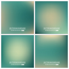 Abstract Creative concept vector multicolored blurred background set.