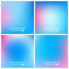 Fototapeta premium Abstract Creative concept vector multicolored blurred background set.