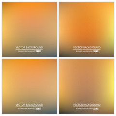 Abstract Creative concept vector multicolored blurred background set.
