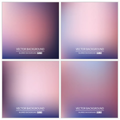Abstract Creative concept vector multicolored blurred background set.