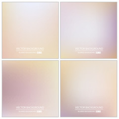 Abstract Creative concept vector multicolored blurred background set.