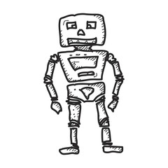 Simple doodle of a robot