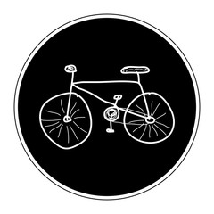 Naklejka premium Simple doodle of a bicycle