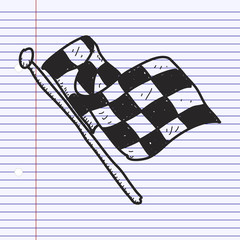 Simple doodle of a checkered flag