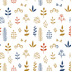Fototapeta premium seamless pattern with abstract leaves