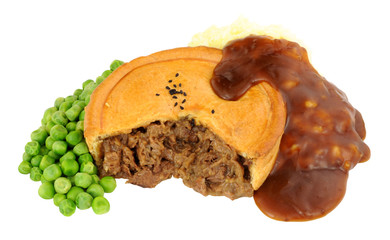 Beef Pie With Mashed Potato And Peas