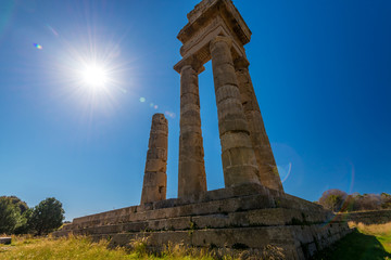 Fototapeta na wymiar Acropolis of Rhodes, temple of Apollo