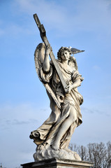 Angel with the Cross. Statue on the Ponte Sant' Angelo bridge, R