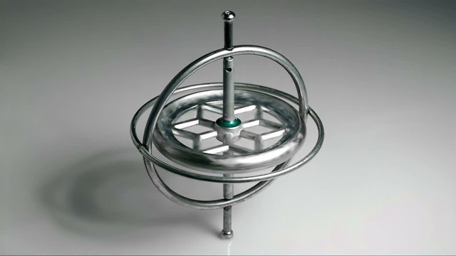 Gyroscope Rotation Super Slow Motion Capture