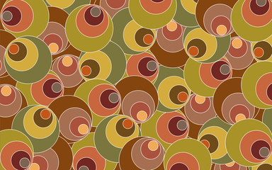 Vector fabric circles abstract seamless pattern background