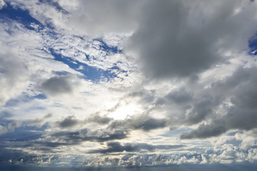 Fototapeta na wymiar the dramatic sky with clouds