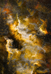 Nebula, Cosmic space and stars, blue cosmic abstract background.