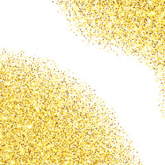 Gold glitter textured corners