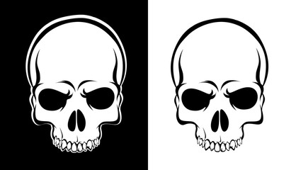 Scary Evil Skull of Skeleton