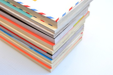 Stack of borders Books with blank space for inserting any text