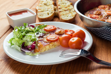 frittata on white plate