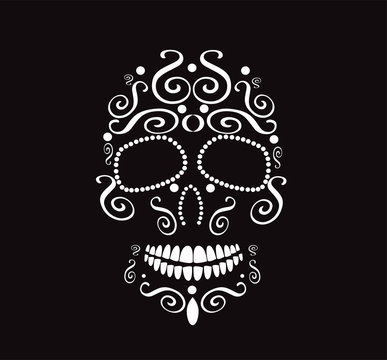 Skull vector for fashion design, tattoos or patterns