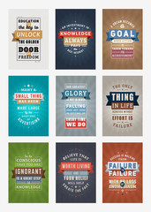 Set of Inspirational and Motivational Quotes Typographic Posters. Vector Illustration in Flat Style. Vector Quote. Poster Template