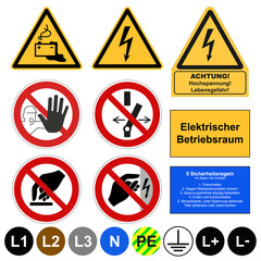 Elektrische Sicherheitszeichen, DIN VDE signs