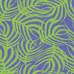 Vector floral pattern in doodle style with flowers and leaves. Gentle, spring floral background.