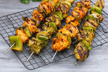 Indian chicken tikka kebabs