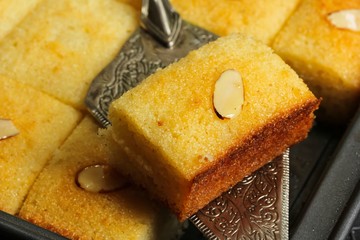 Basbousa Middle Eastern Semolina Cake