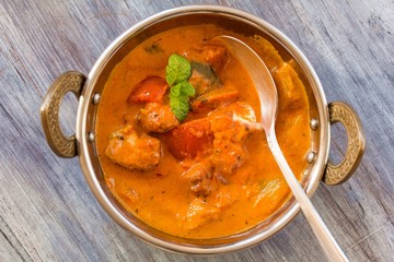 Indian chicken tikka Masala in Kadai