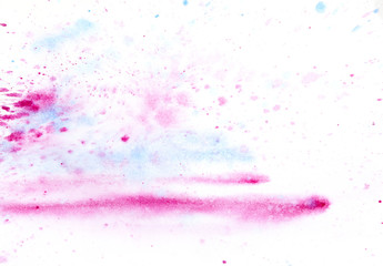 Abstract handpainted watercolor violet  blue background