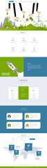 Business One page website design template. Vector Design.