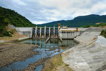 Fototapeta na wymiar Song Bung hydroelectric plant, energy