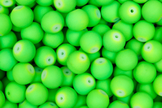 Lime, green beads. Texture. Hi res photo.