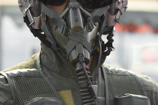 Military pilot helmet set.Air force concept.