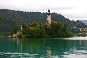 Fototapeta na wymiar Bled lake,Slovenia