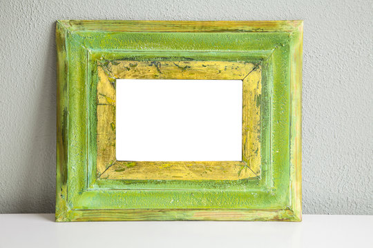 Green vintage mockup frame