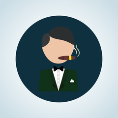 Illustration of casino player icon