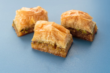 Baklava with pistachios and walnuts