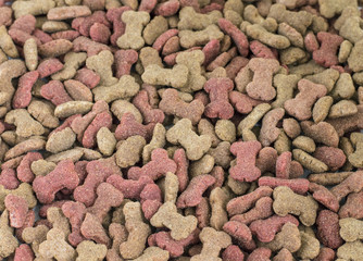 Background of bone shaped dog treats