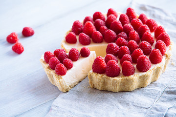 raspberry cheesecake - obrazy, fototapety, plakaty