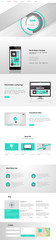 Business One page website design template. Vector Design.
