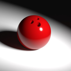 Red bowling ball