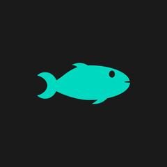 Fish icon on  background