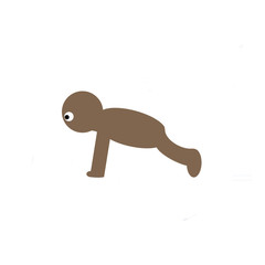 Kippy doing pushups